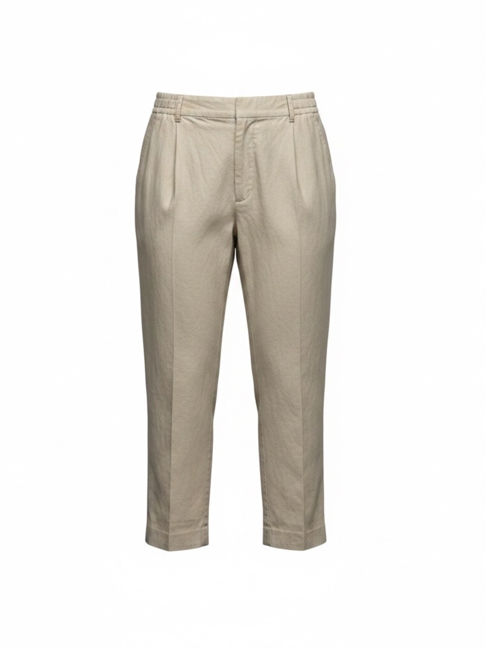 Calvin Klein linen Women's Pleated Trousers in Light Beige